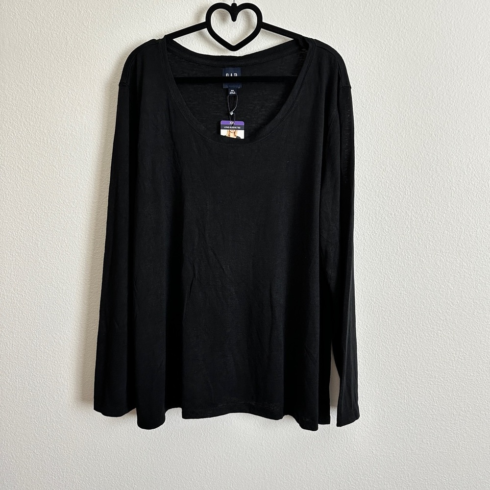 GAP Black Burnout Long Sleeve Tee Size XXL - Picture 8 of 8